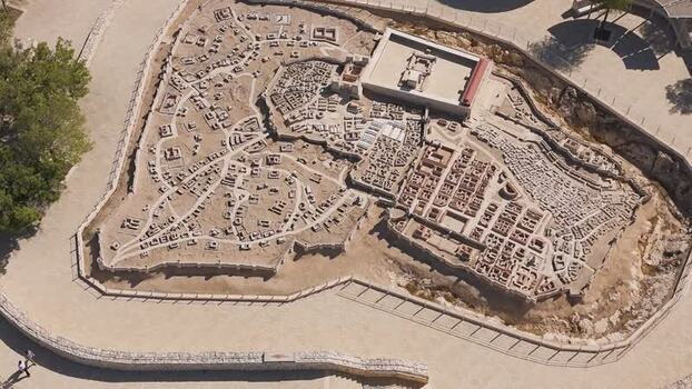 Aerial view of the Second Temple model in Jerusalem Israel. Aerial view of the Second Temple model in Jerusalem Israel.