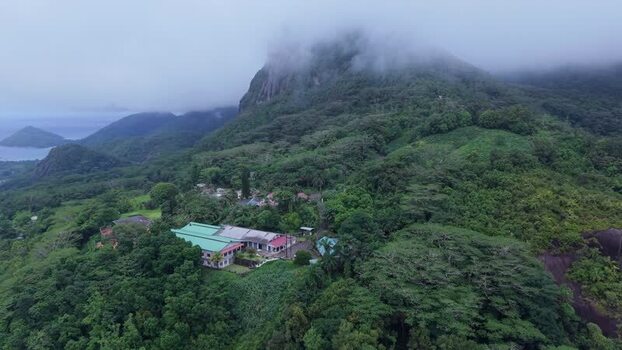 Aerial view of Seychelles Trading Company Ltd. in Victoria Seychelles.