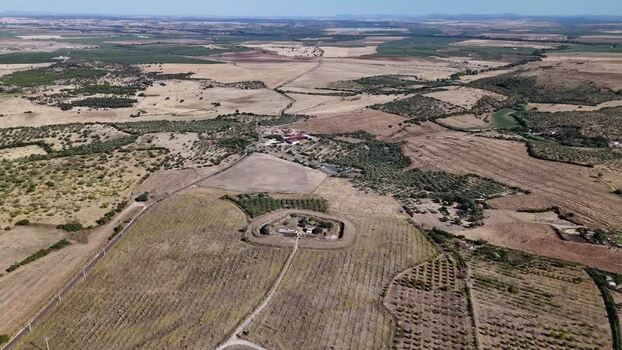 Aerial view of Forte de Santa Luzia in Elvas Portugal. Aerial view of Forte de Santa Luzia in Elvas Portugal.