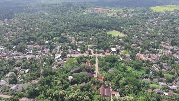 Aerial view of Kandy in Sri Lanka.