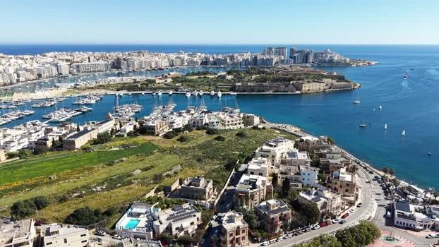 Aerial view of the marina and Manoel Island in Ta Xbiex Malta. Aerial view of the marina and Manoel Island in Ta Xbiex Malta.