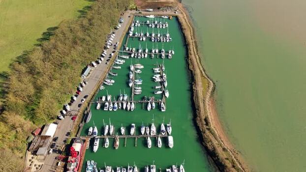 Aerial view of Suffolk Yacht Harbour United Kingdom.