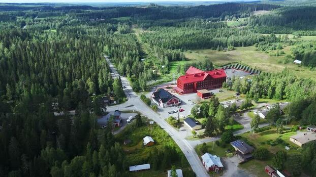 Aerial view of Koli hotel complex in Lieksa Finland. Aerial view of Koli hotel complex in Lieksa Finland.