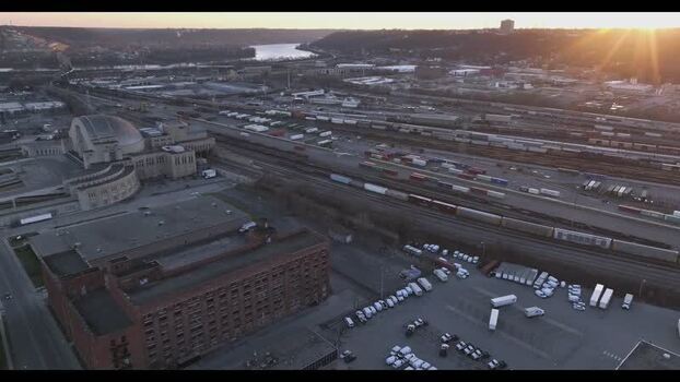 Aerial view of Cincinnati Union Terminal United States.