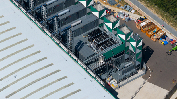 Hemel Hempstead England United Kingdom 11 July 2026 Aerial view of Amazon AWS Data Storage Facility in Hemel Hempstead