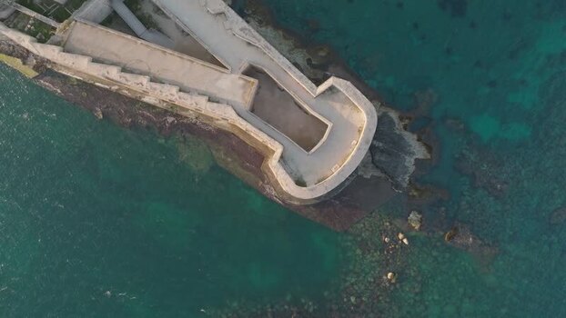 Aerial view of the historic Maniace Castle on Ortigia Island Italy. Aerial view of the historic Maniace Castle on Ortigia Island Italy.