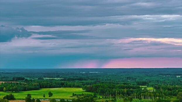 Aerial view of lush forests and green fields in Latvia. Aerial view of lush forests and green fields in Latvia.