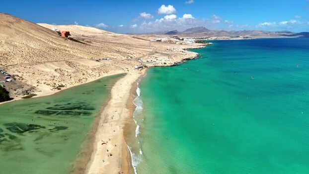 Aerial view of Playa del Matorral Spain. Aerial view of Playa del Matorral Spain.