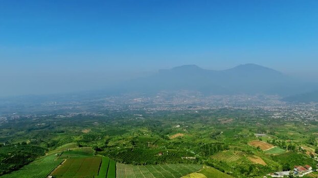 Aerial view of Bukit Jengkoang Indonesia.