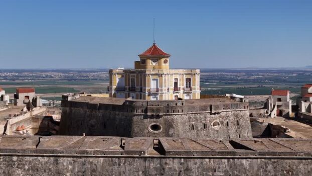 Aerial view of Forte de Nossa Senhora da Graca in Elvas Portugal. Aerial view of Forte de Nossa Senhora da Graca in Elvas Portugal.