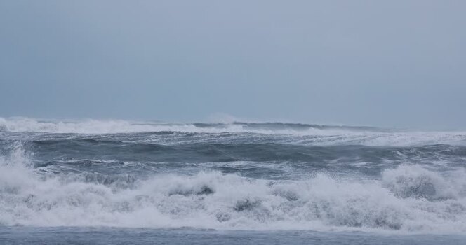 View of rough waves crashing in the North Atlantic Iceland. View of rough waves crashing in the North Atlantic Iceland.