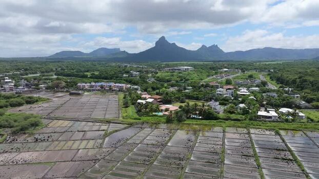 Aerial view of Salines de Yemen Tamarin salt pans Mauritius. Aerial view of Salines de Yemen Tamarin salt pans Mauritius.