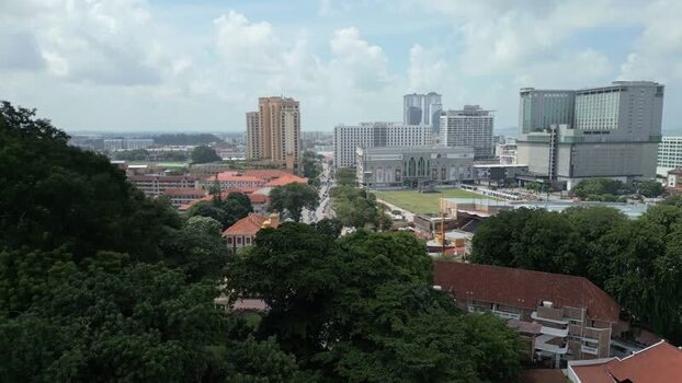 Aerial view of Malacca city skyline in Malacca Malaysia. Aerial view of Malacca city skyline in Malacca Malaysia.