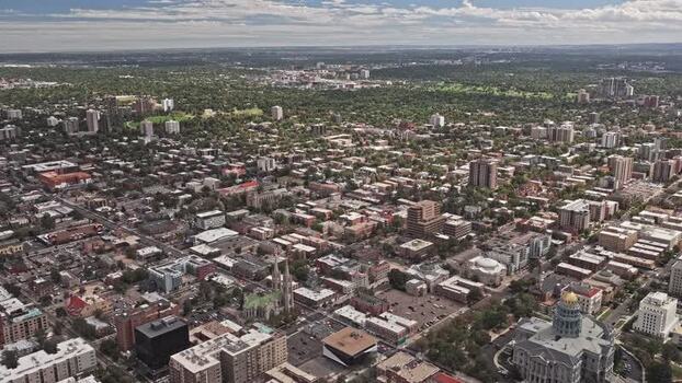 Aerial view of the Colorado State Capitol in Denver United States.