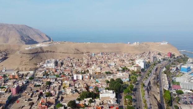 Aerial view of Malecon de Chorrillos Peru. Aerial view of Malecon de Chorrillos Peru.