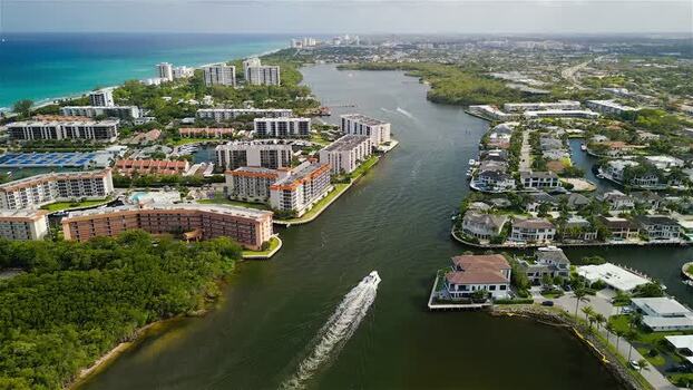 Aerial view of the Intracoastal Waterway United States.