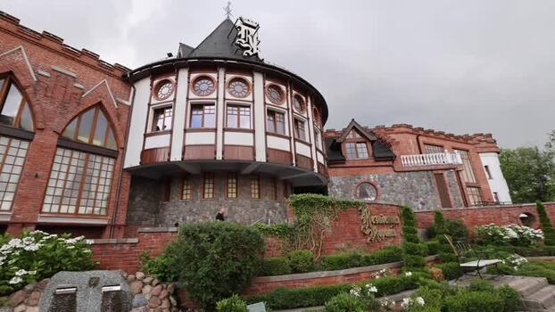 View of Residenz restaurant in Kaliningrad Russia.