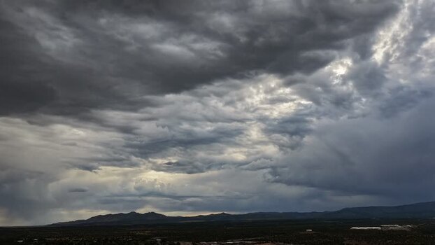 Aerial view of storm clouds over White Rock United States.