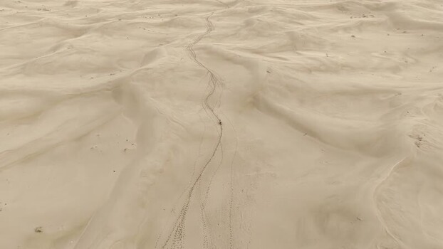 Aerial view of vast sand dunes and desert landscape in Kazakhstan. Aerial view of vast sand dunes and desert landscape in Kazakhstan.