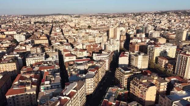 Aerial view of the dense urban cityscape of Catania Italy. Aerial view of the dense urban cityscape of Catania Italy.