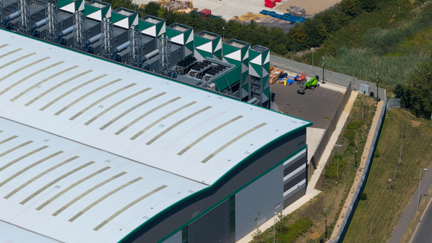 Aerial view of data center in Hemel Hempstead United Kingdom. Aerial view of data center in Hemel Hempstead United Kingdom.