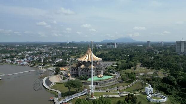 Aerial view of Sarawak State Legislative Assembly Building Malaysia. Aerial view of Sarawak State Legislative Assembly Building Malaysia.