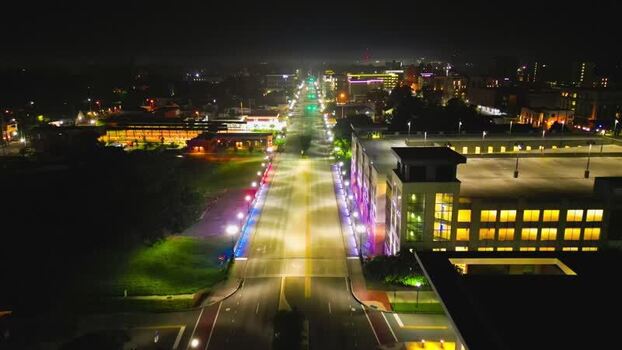 Aerial view of North 3rd Street in Wilmington United States.