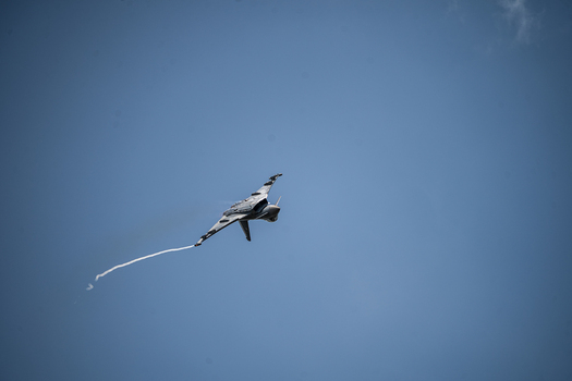 Berlin Germany 13 June 2026 View of Eurofighter Typhoon performing an aerial maneuver at the ILA Berlin Air Show against a clear blue sky. Berlin Germany 13 June 2026 View of Eurofighter Typhoon performing an aerial maneuver at the ILA Berlin Air Show against a clear blue sky.