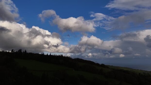 Aerial view of landscape under cloudy sky Portugal.