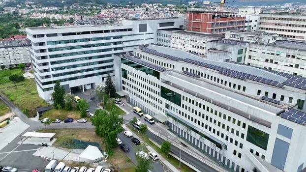 Aerial view of Complexo Hospitalario Universitario de Ourense Spain. Aerial view of Complexo Hospitalario Universitario de Ourense Spain.