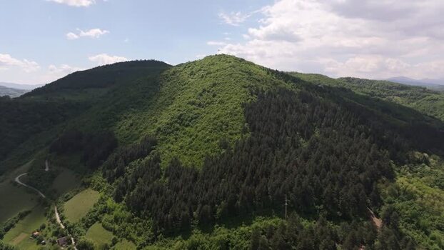 Aerial view of Visocica Hill in Visoko Bosnia and Herzegovina. Aerial view of Visocica Hill in Visoko Bosnia and Herzegovina.