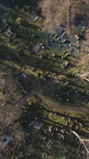 Aerial view of Bernardine Cemetery in Vilnius Lithuania. Aerial view of Bernardine Cemetery in Vilnius Lithuania.