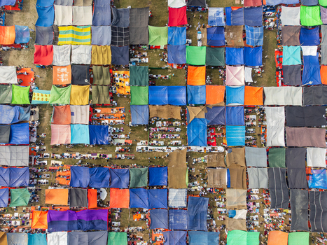 Tongi Bangladesh 31 January 2025 Aerial view of thousands of pilgrims gathered under colorful makeshift tents during the Bishwa Ijtema religious congregation. Tongi Bangladesh 31 January 2025 Aerial view of thousands of pilgrims gathered under colorful makeshift tents during the Bishwa Ijtema religious congregation.