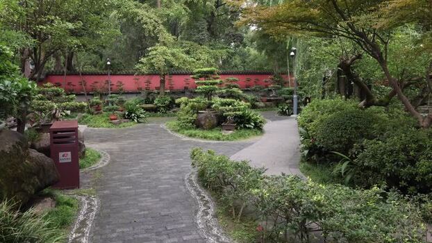 View of Wuhou Temple garden path in Chengdu China. View of Wuhou Temple garden path in Chengdu China.