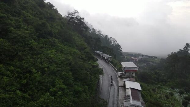 Aerial view of a winding mountain road Indonesia. Aerial view of a winding mountain road Indonesia.