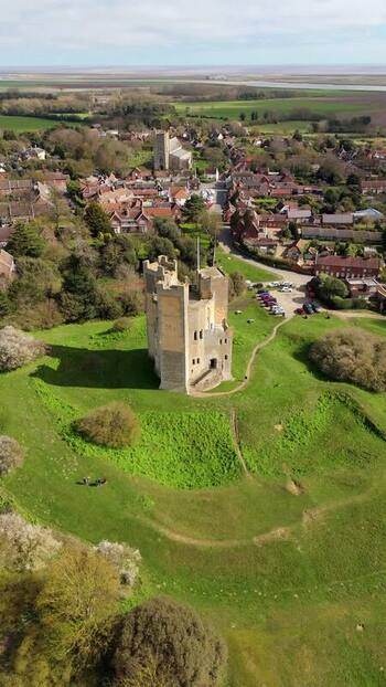Aerial view of Orford Castle United Kingdom. Aerial view of Orford Castle United Kingdom.