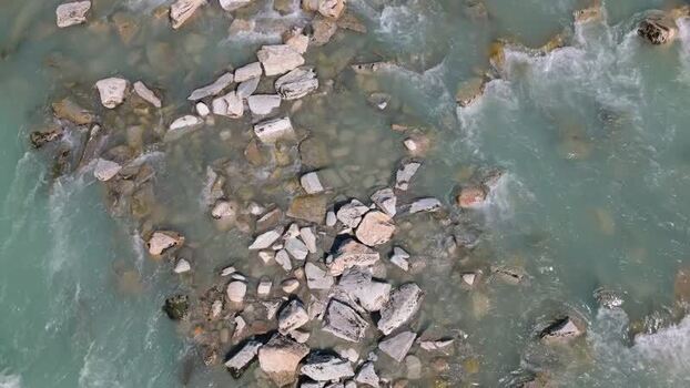 Aerial view of Stardalen river in Sunnfjord Norway.