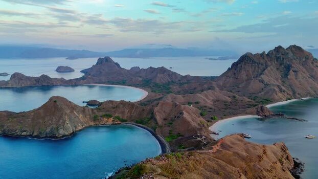 Aerial view of Padar Island in Komodo National Park Indonesia. Aerial view of Padar Island in Komodo National Park Indonesia.
