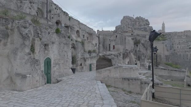 Aerial view of Sassi di Matera Italy.