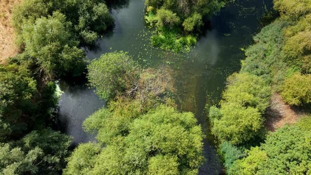 Aerial view of the River Great Ouse in St Neots United Kingdom. Aerial view of the River Great Ouse in St Neots United Kingdom.