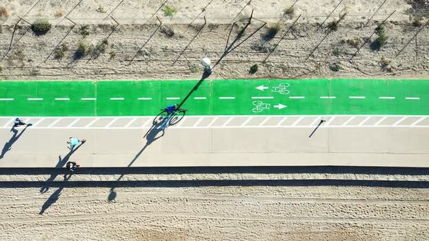 Aerial view of Shlomo Lahat Promenade Israel.