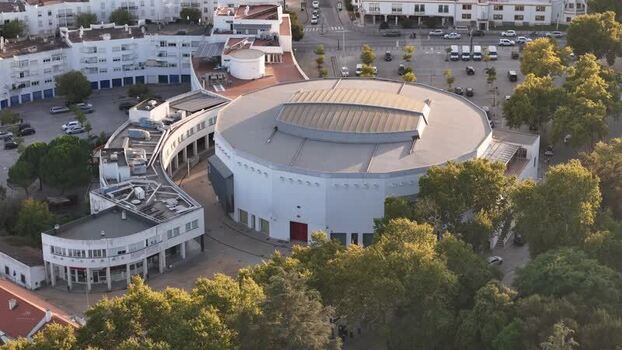 Aerial view of Arena d Evora in Evora Portugal. Aerial view of Arena d Evora in Evora Portugal.