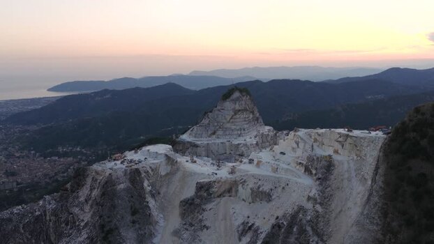 Aerial view of Carrara marble quarries Italy. Aerial view of Carrara marble quarries Italy.