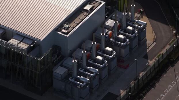 Aerial view of Kao Data facility in Harlow United Kingdom.