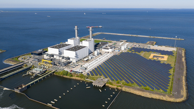 Aerial View of Battery Park at Power Plant in Lelystad Aerial View of Battery Park at Power Plant in Lelystad