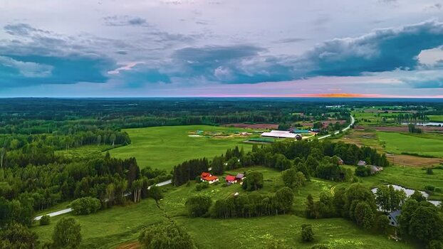 Aerial view of rural landscape in Latvia. Aerial view of rural landscape in Latvia.