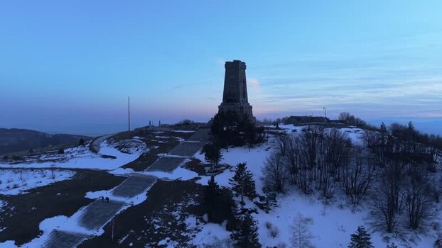 Aerial view of Shipka Memorial Bulgaria.