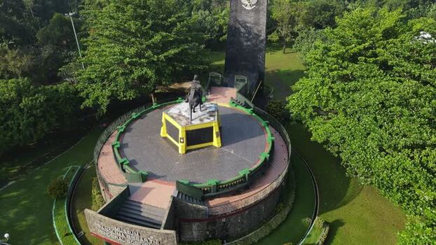 Aerial view of General Sudirman Museum in Purwokerto Indonesia.