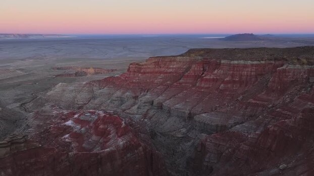 Aerial view of Karynzharyk canyon at sunset Kazakhstan. Aerial view of Karynzharyk canyon at sunset Kazakhstan.
