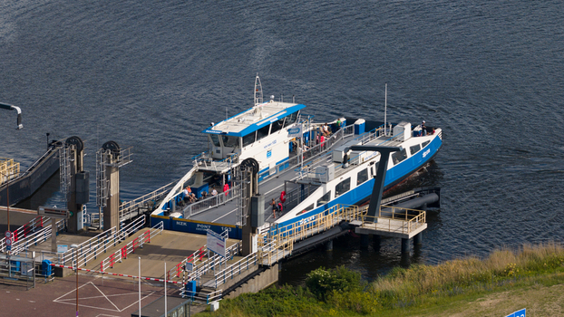 Velsen Noord Netherlands 20 June 2026 Aerial view of Velsen North Electric Ferry. Velsen Noord Netherlands 20 June 2026 Aerial view of Velsen North Electric Ferry.